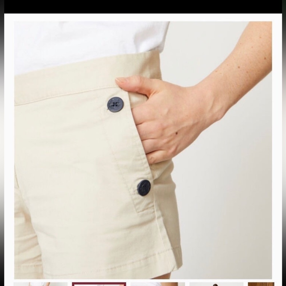 Nautica Khakis chino shorts STRETCH women’s khaki SAILOR SHORTS size 10 - Picture 3 of 7